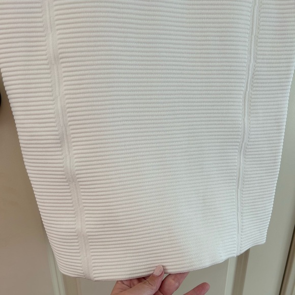 NWT Herve Leger Ottomon Bustier Alabaster Rib Knit Cutout Dress - Picture 13 of 15